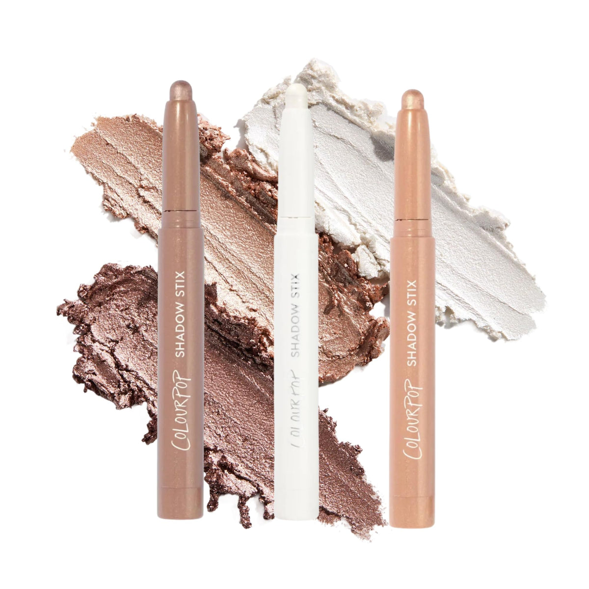 ColourPop Shadow Stix Metallic Neutrals Trio packaging for easy travel.