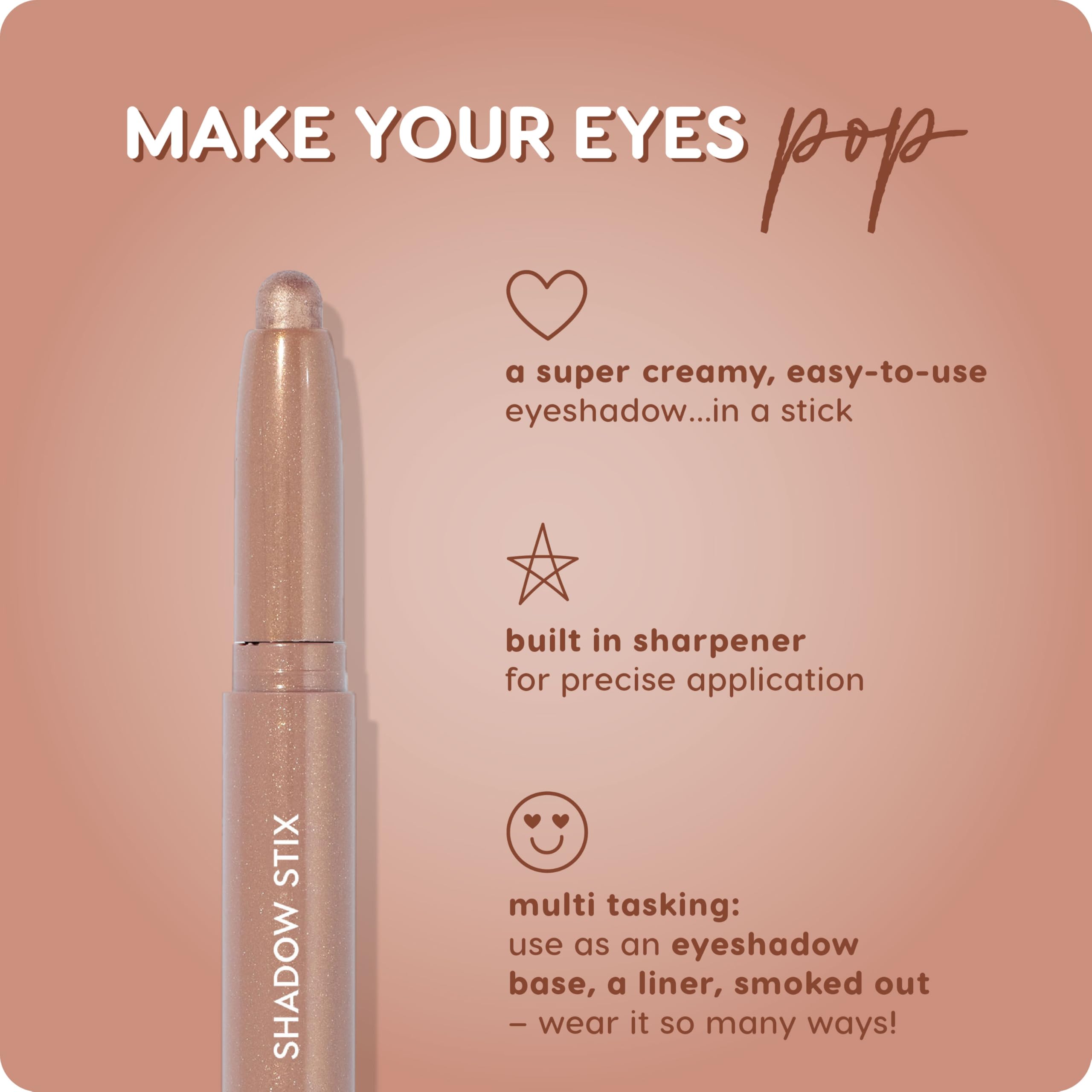 ColourPop Shadow Stix works as base, shadow, or liner for versatile looks.