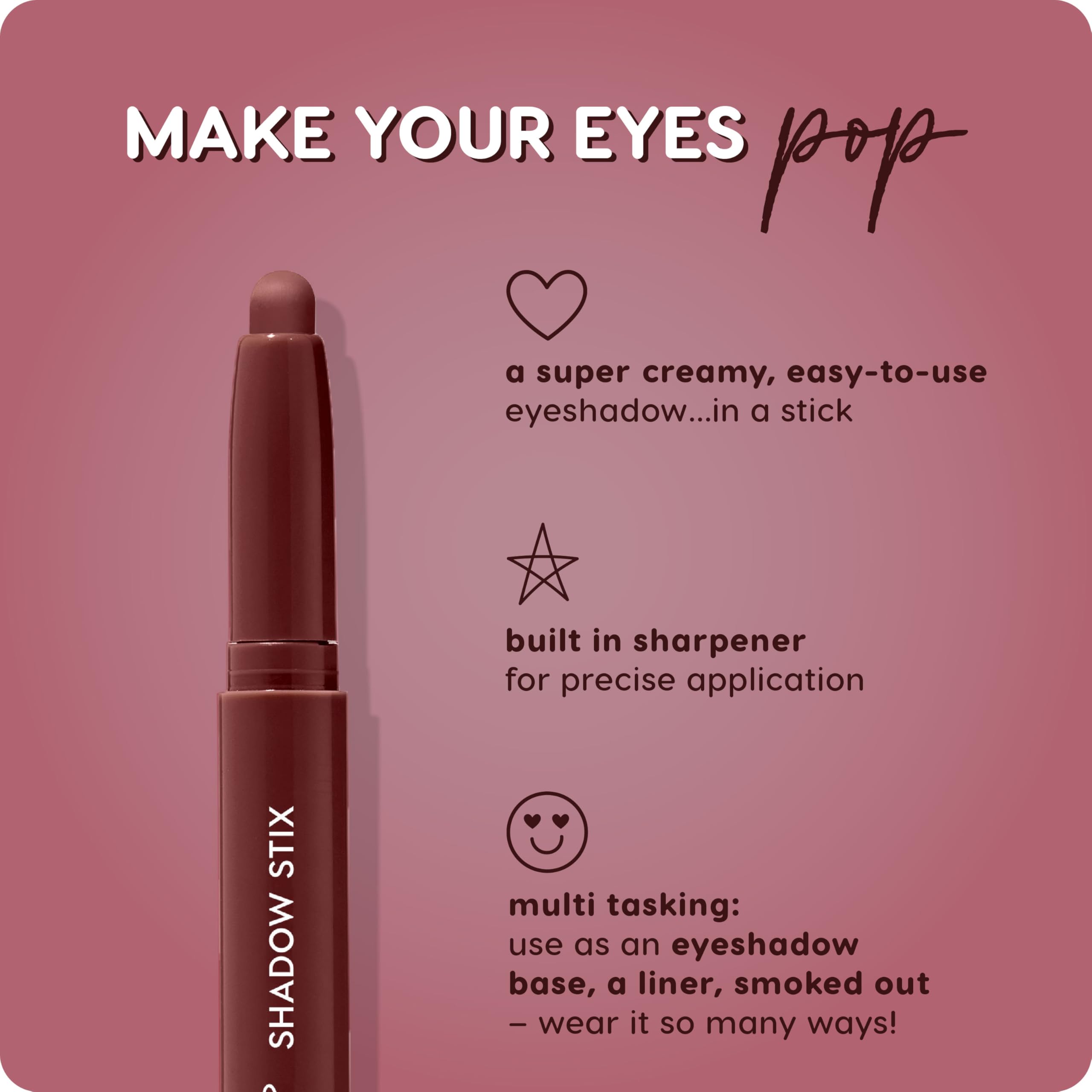 ColourPop Shadow Stix Plum Tart smudged to create definition as liner.