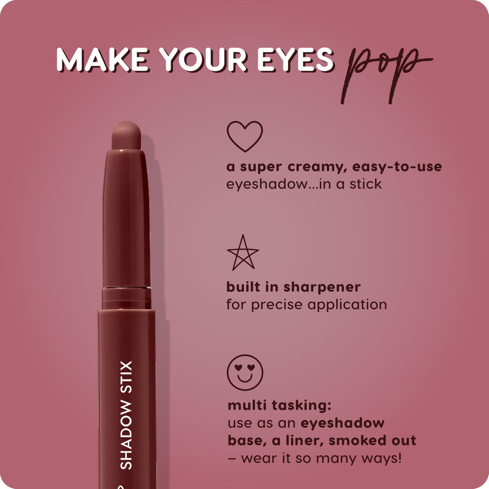 ColourPop Shadow Stix Plum Tart smudged to create definition as liner.