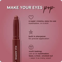 ColourPop Shadow Stix Plum Tart smudged to create definition as liner.