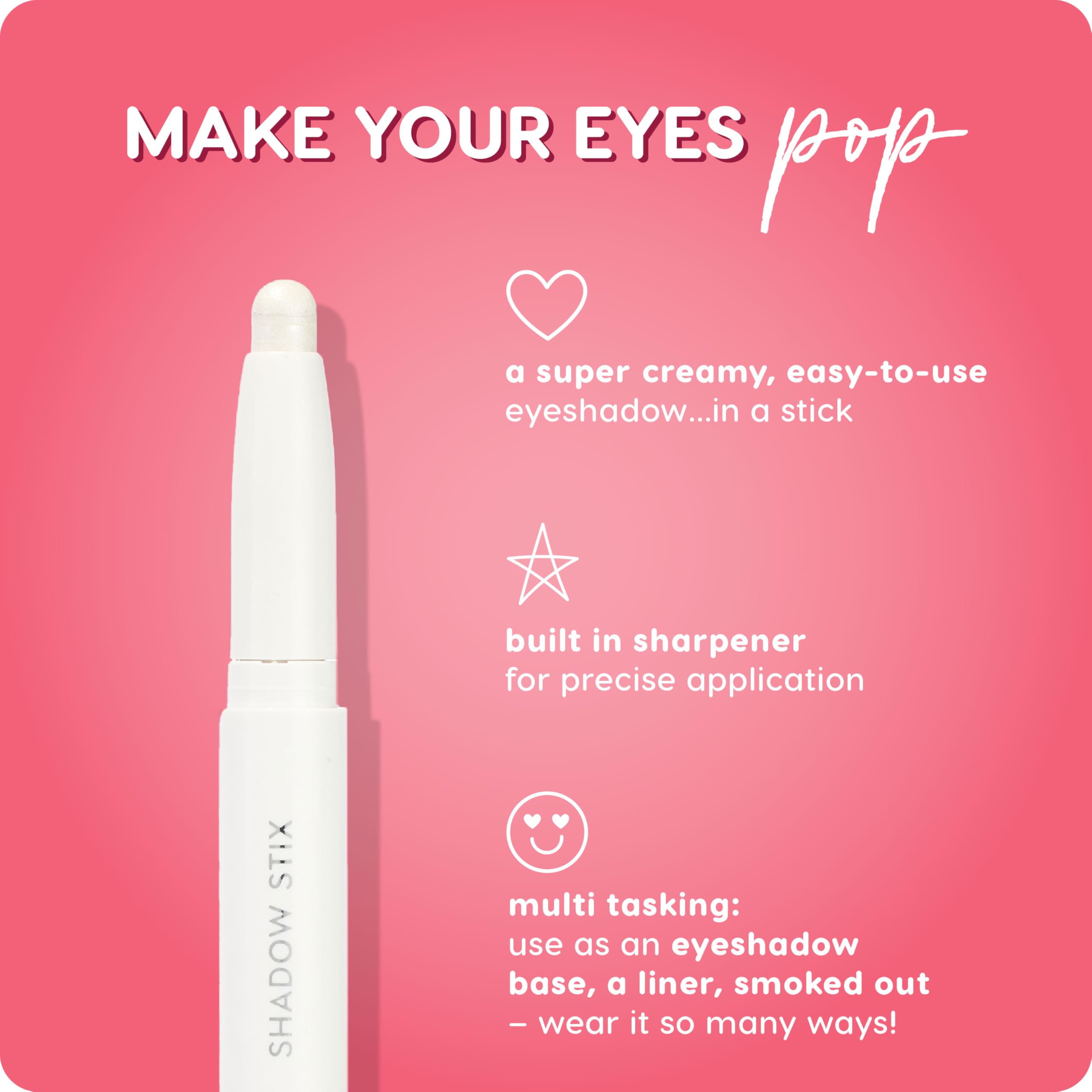 ColourPop Shadow Stix precision tip enables clean, easy application.