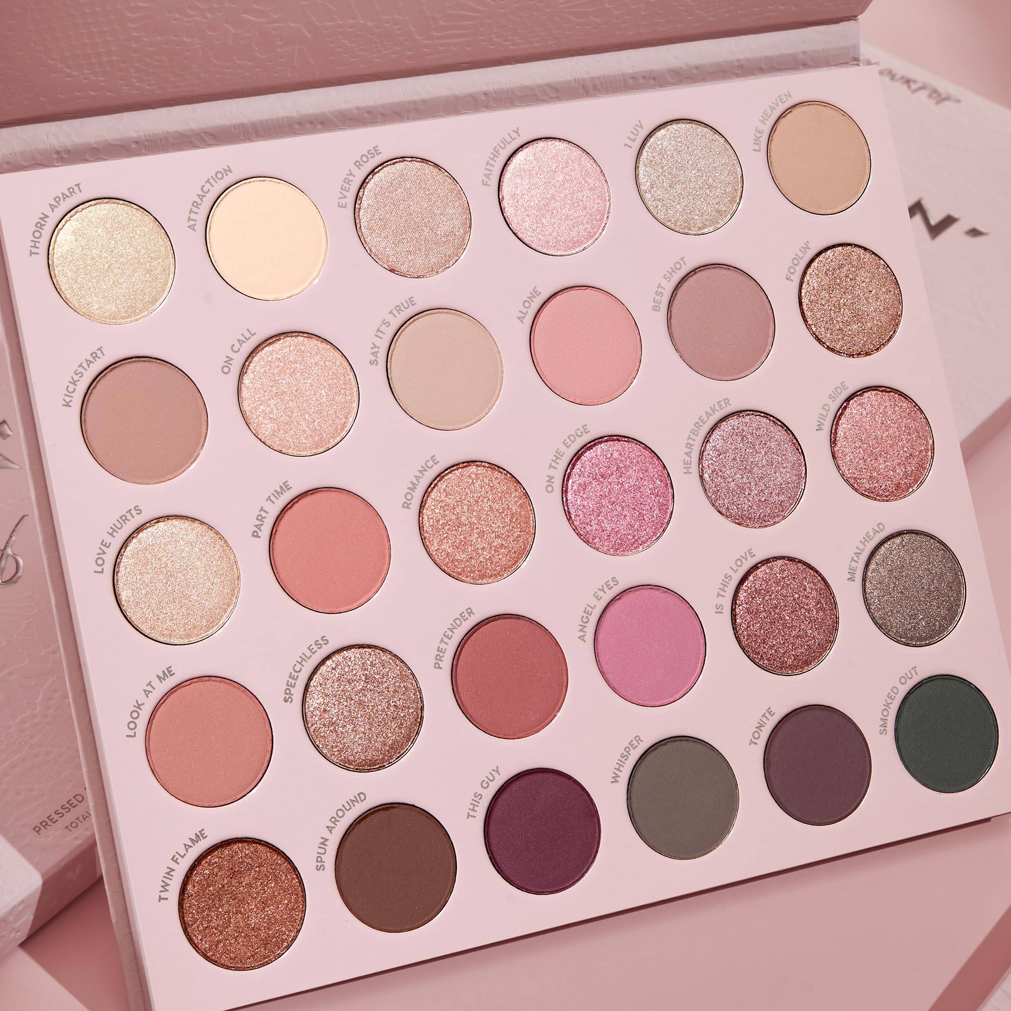 ColourPop Smoke N Roses brush application scene demonstrates smooth color payoff with firm brushes.