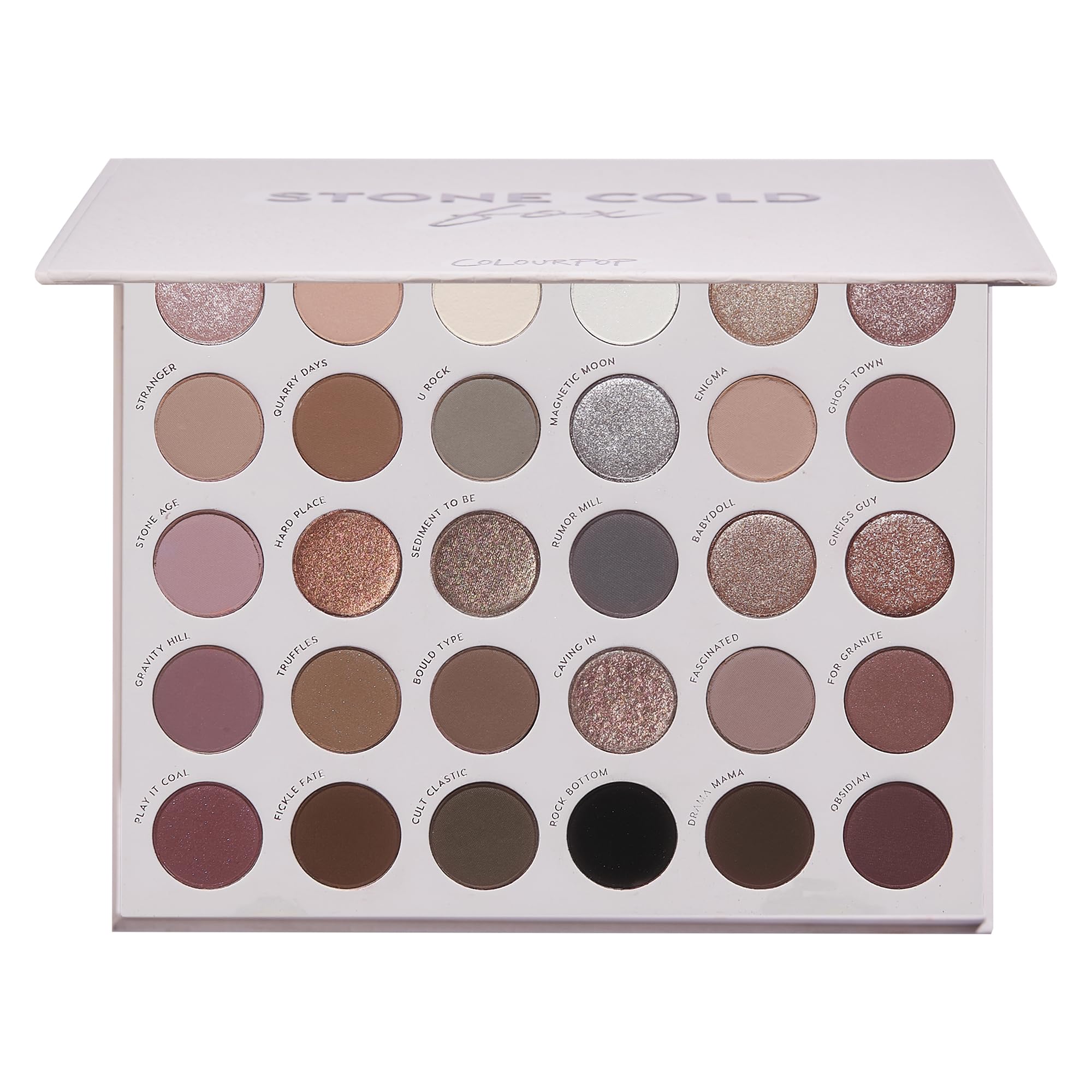 ColourPop Stone Cold Fox palette cover shows cool-toned neutrals for everyday glam.