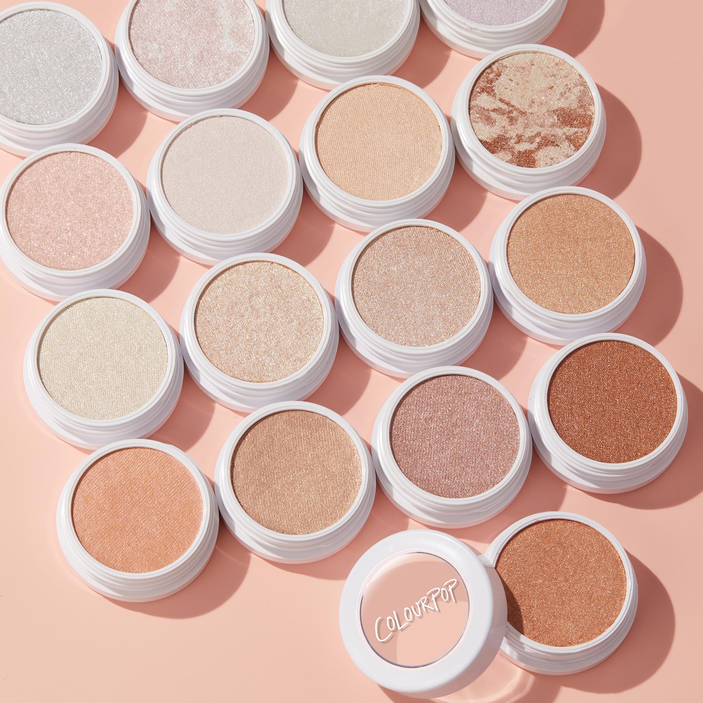 ColourPop Super Shock Highlighter swatch shows pigment payoff and texture