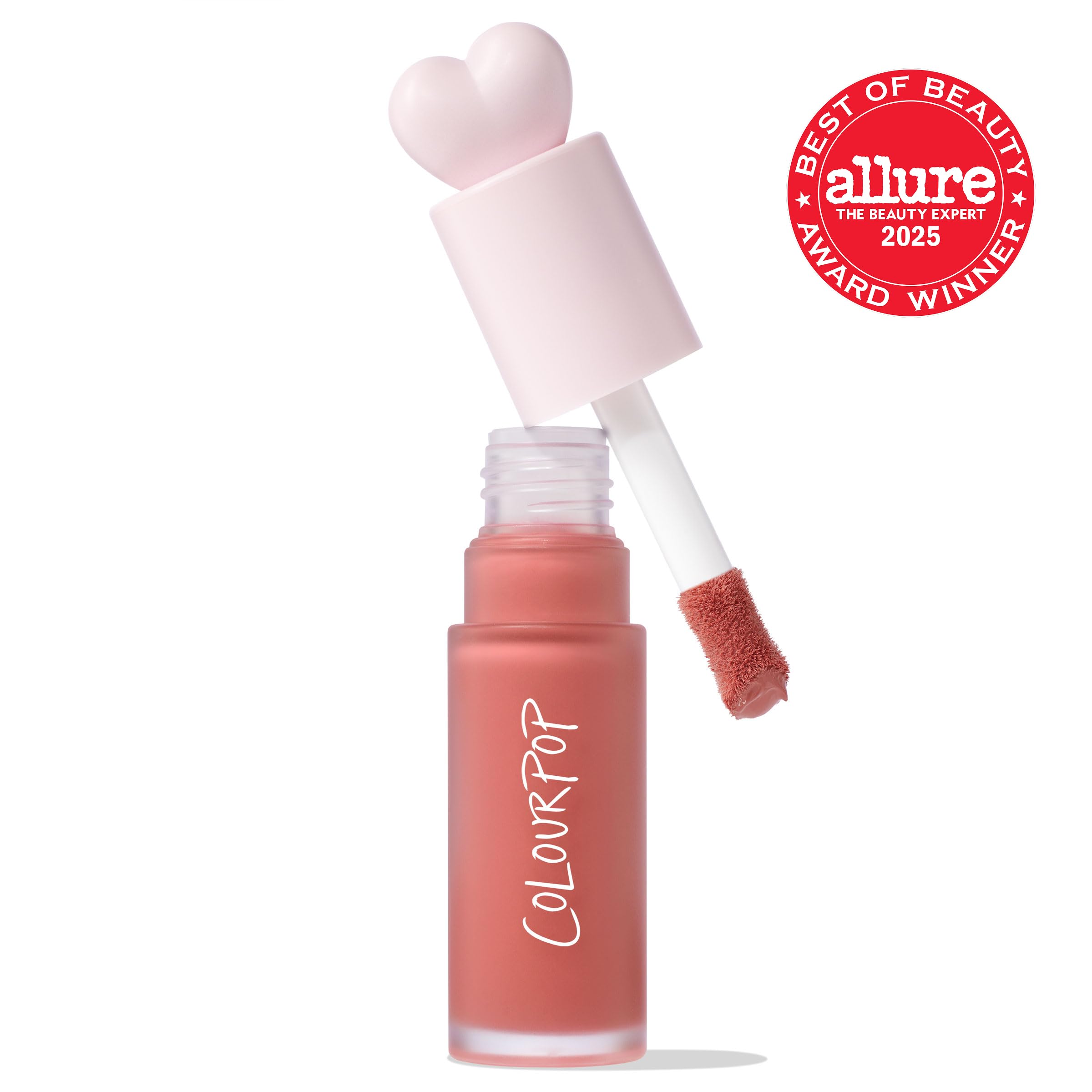 ColourPop Weightless Liquid Blush doe-foot applicator ready for precise application