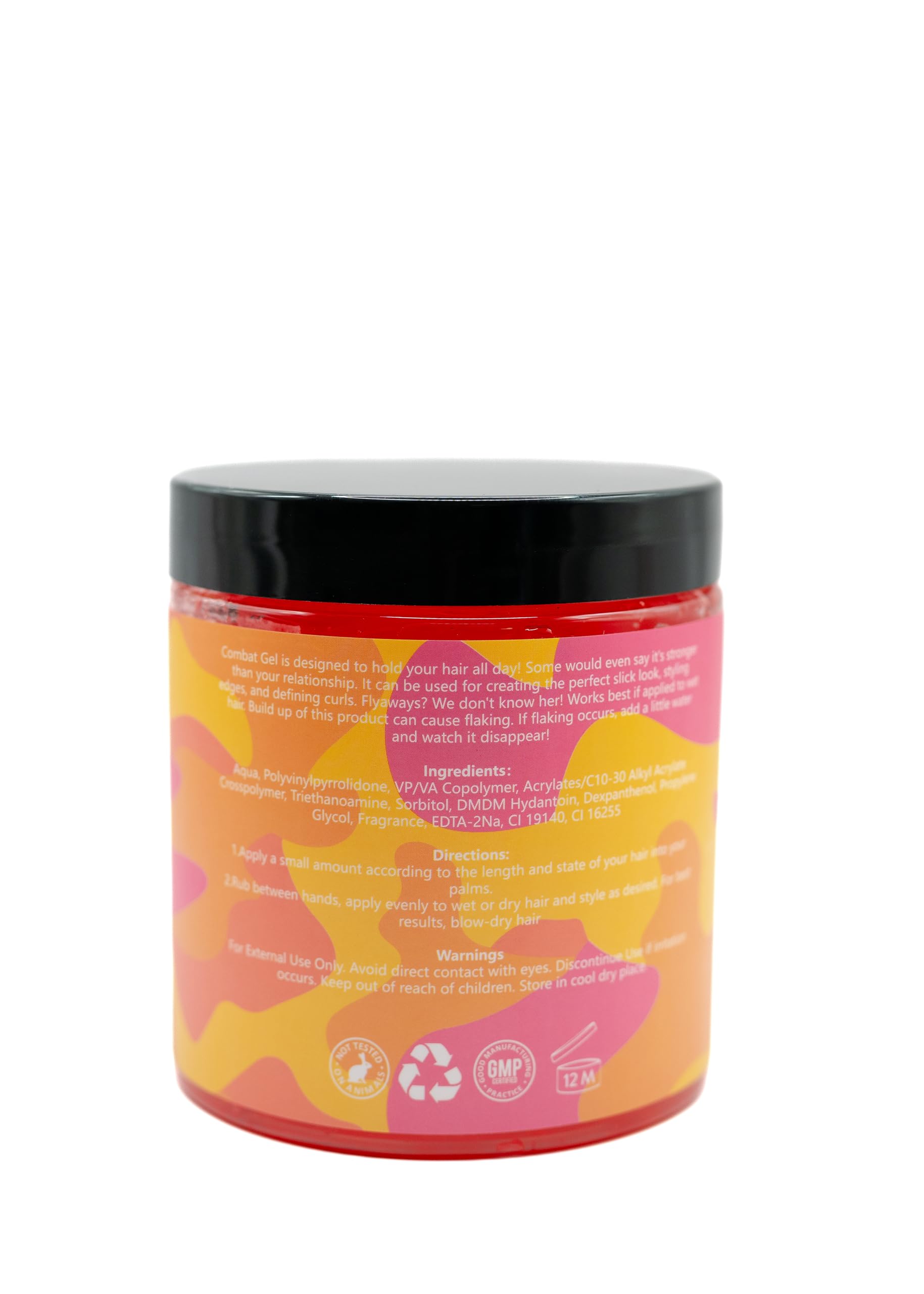 Combat Gel alcohol-free formula suitable for family styling and kids.