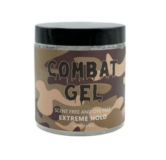Combat Gel extreme hold creates a sleek, defined look for daily grooming.