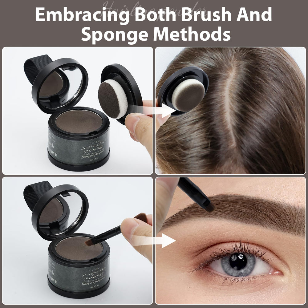 Comdian application sponge brush for precise powder application on hairline