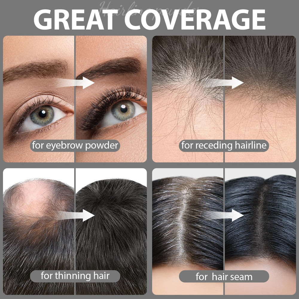 Comdian hairline powder bottle duo for fast gray root coverage.