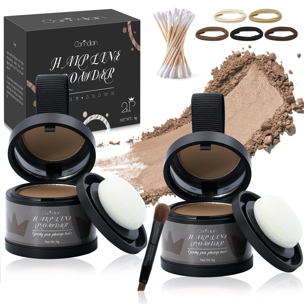 Comdian two-pack hairline powder packaging for easy on-the-go touch-ups.