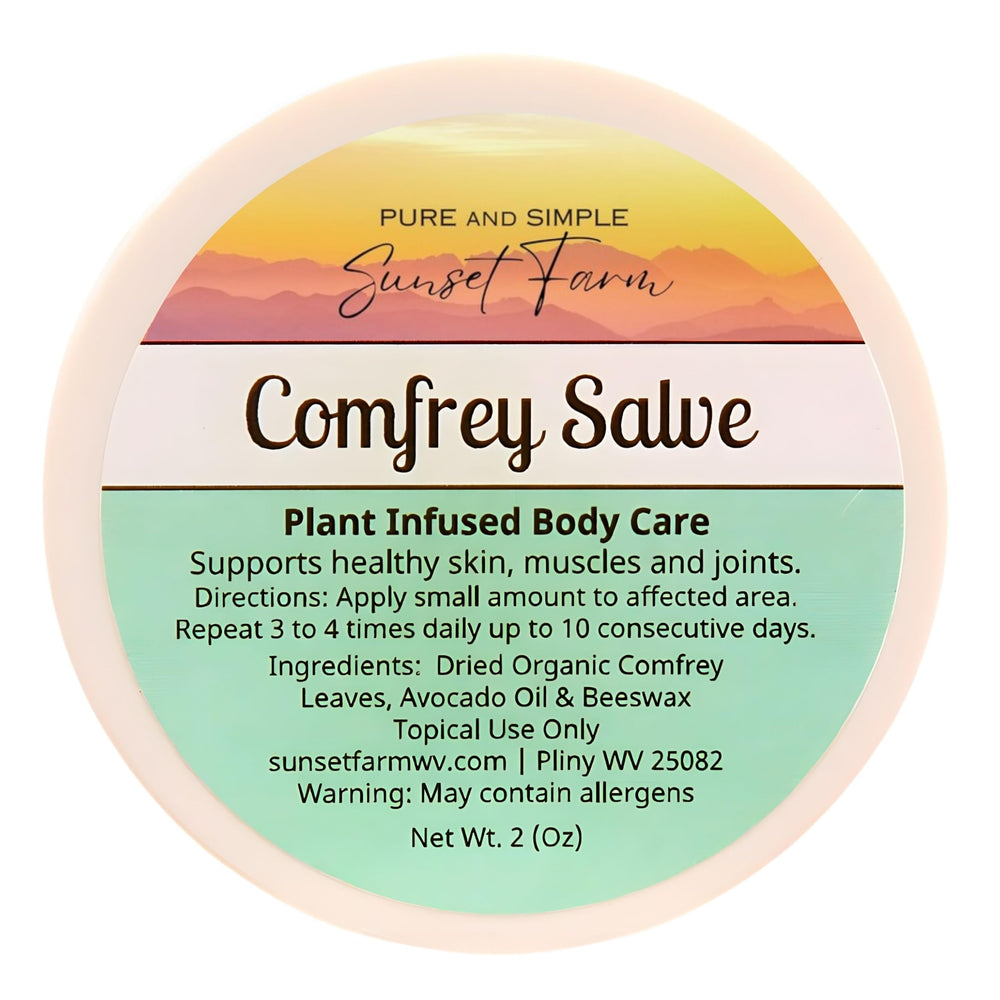 Comfrey Salve: frasco de 2 oz para uso diario de la piel