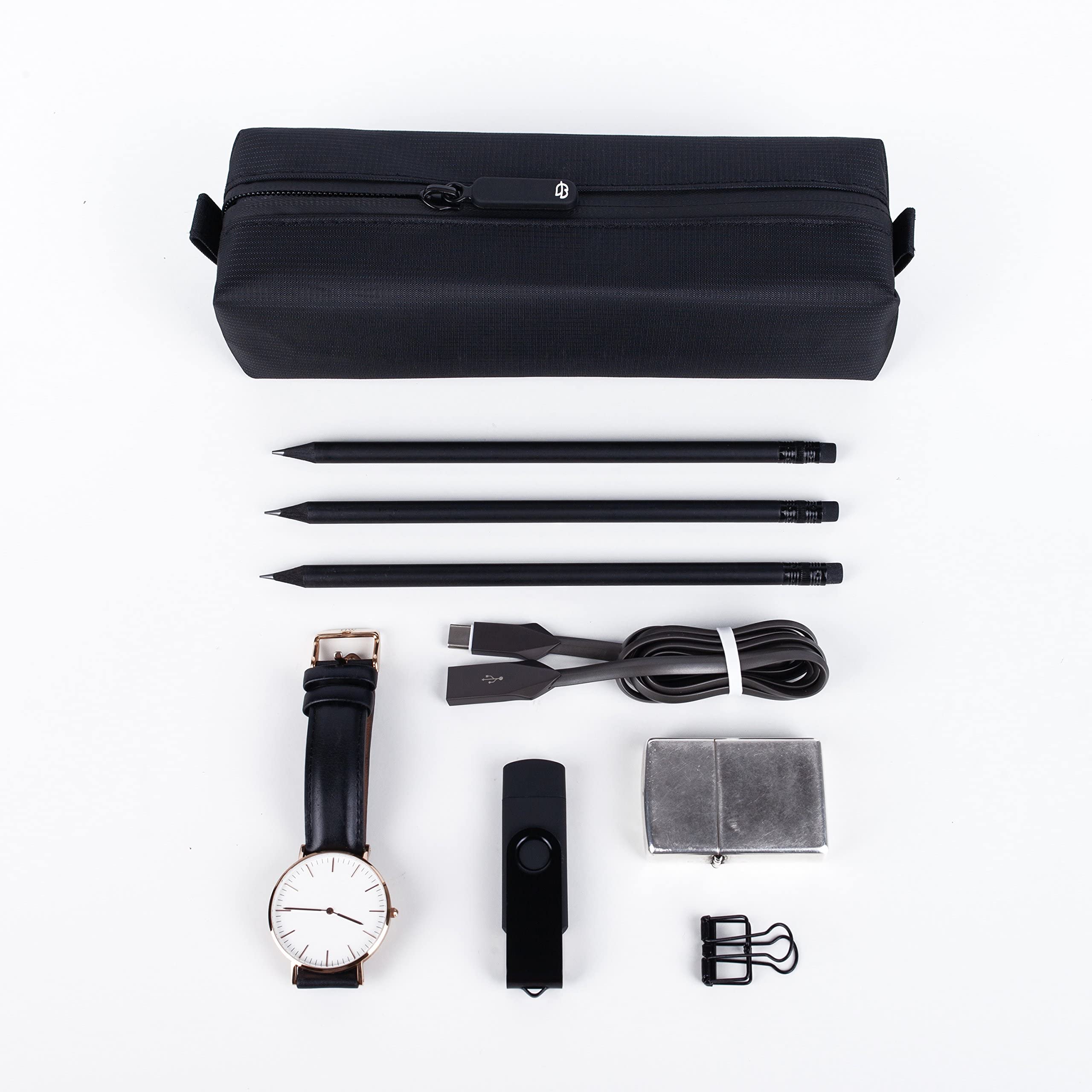 Comfyable small toiletry bag compact for overnight trips and light packing.