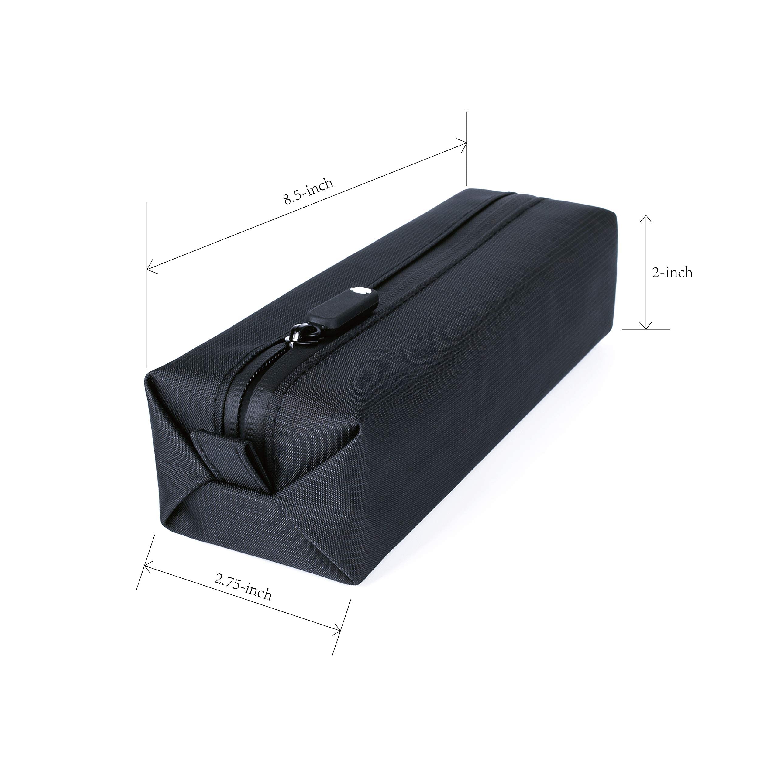 Comfyable small toiletry bag open, rectangular design for quick access and neat packing.