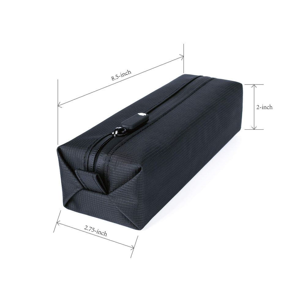 Comfyable small toiletry bag open, rectangular design for quick access and neat packing.