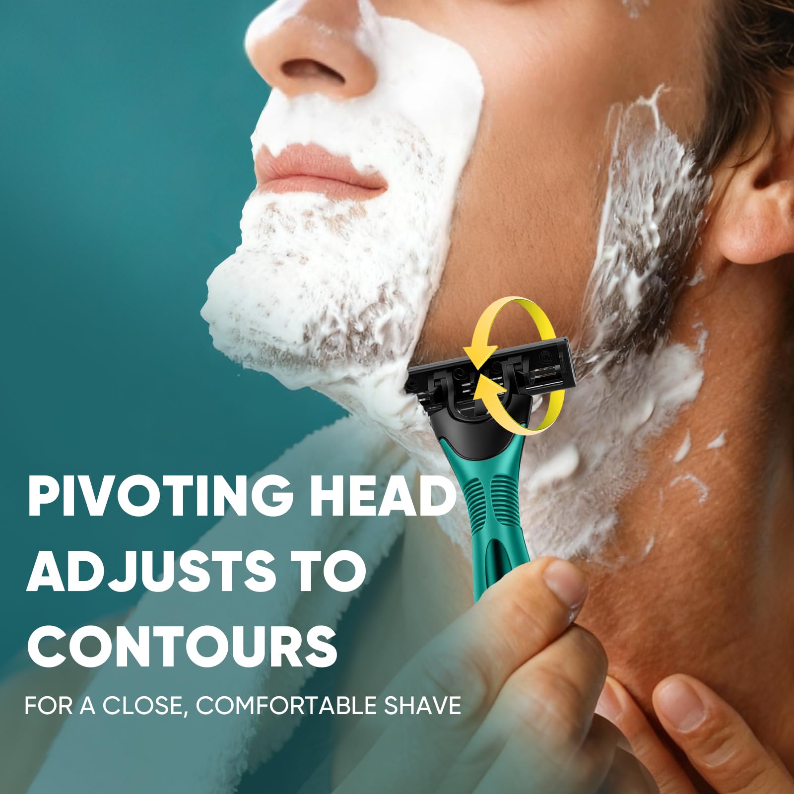 Comfycheer easy grip handle provides secure shaving control.
