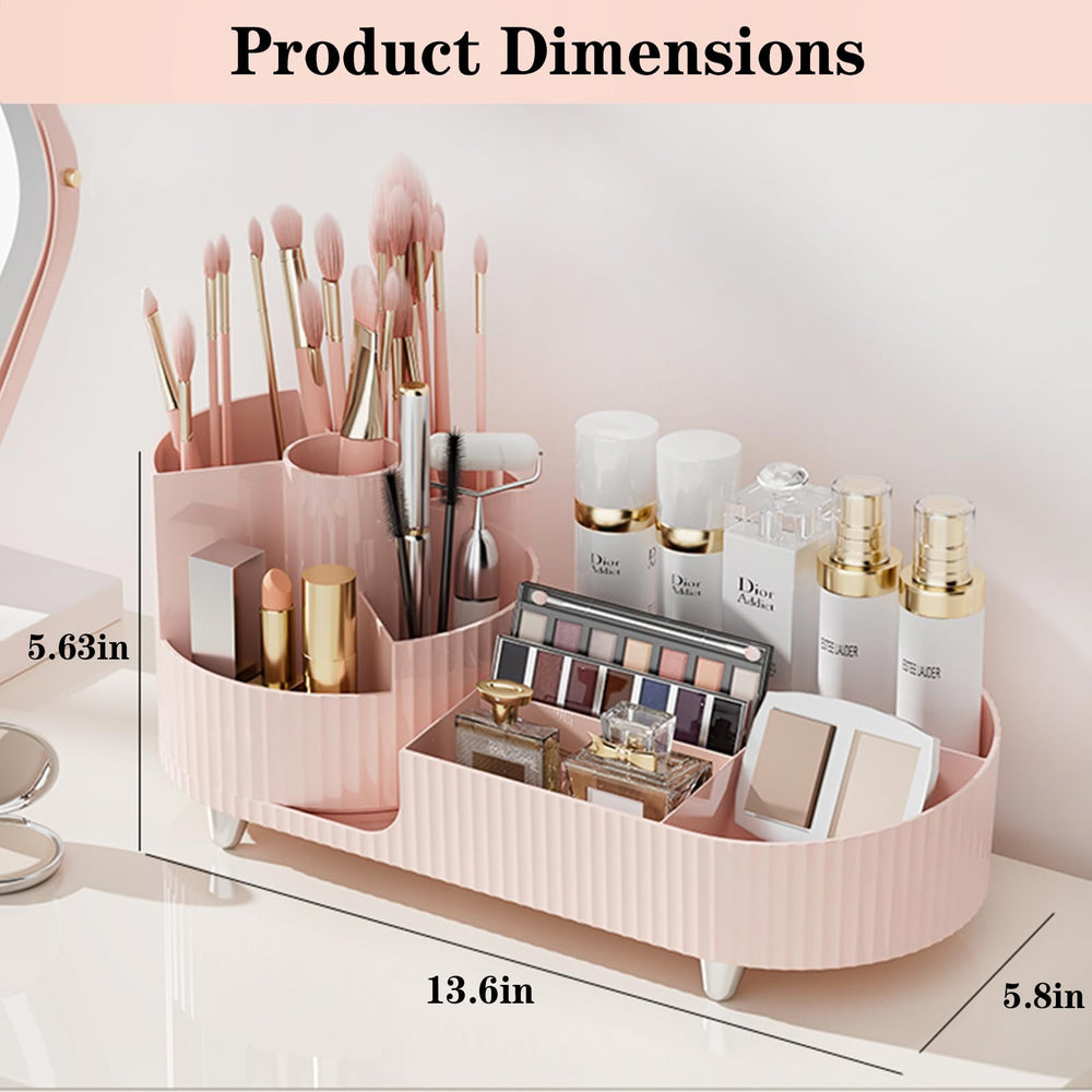 COMFYROOM 360-degree makeup brush holder spins quietly for quick access.