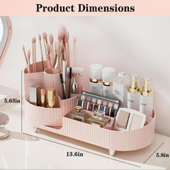 COMFYROOM 360-degree makeup brush holder spins quietly for quick access.