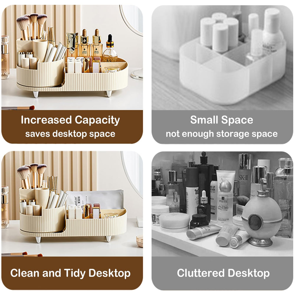COMFYROOM ivory vanity organizer adds a clean, chic look.