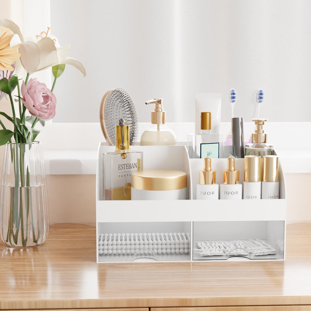 COMFYROOM organizer is ideal for makeup, skincare, and bathroom essentials.