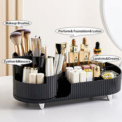 COMFYROOM rotating makeup organizer brush holder with 360° rotation for easy brush access.