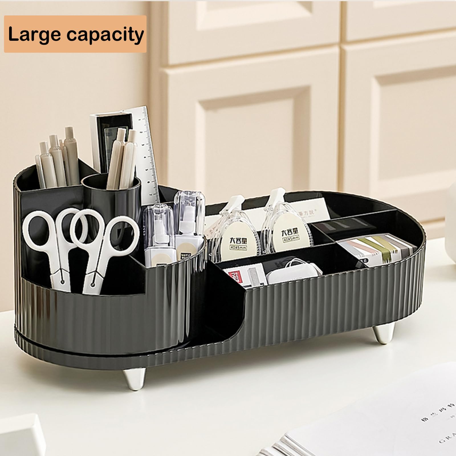 COMFYROOM right-side cosmetics storage with ample capacity for skincare products.