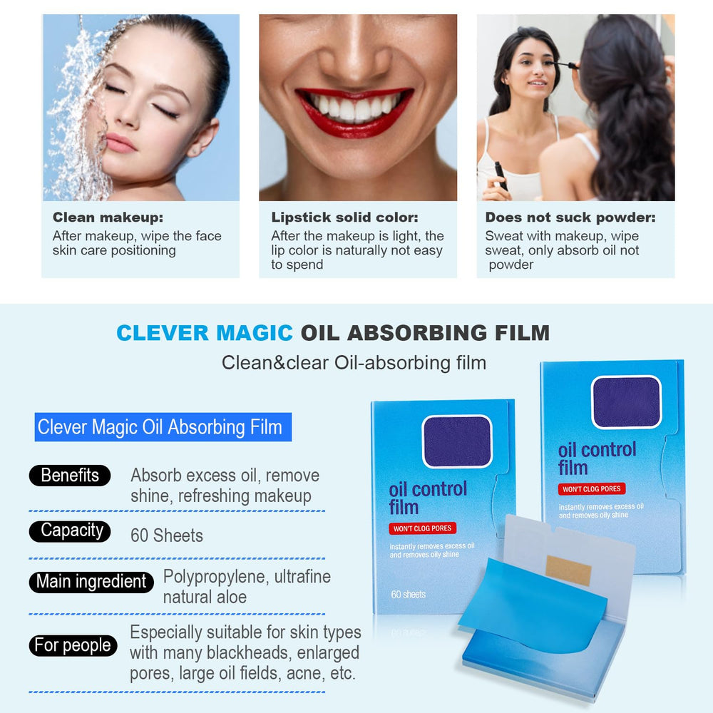 COMFYTOUCH on-the-go blotting pack beside makeup brushes.