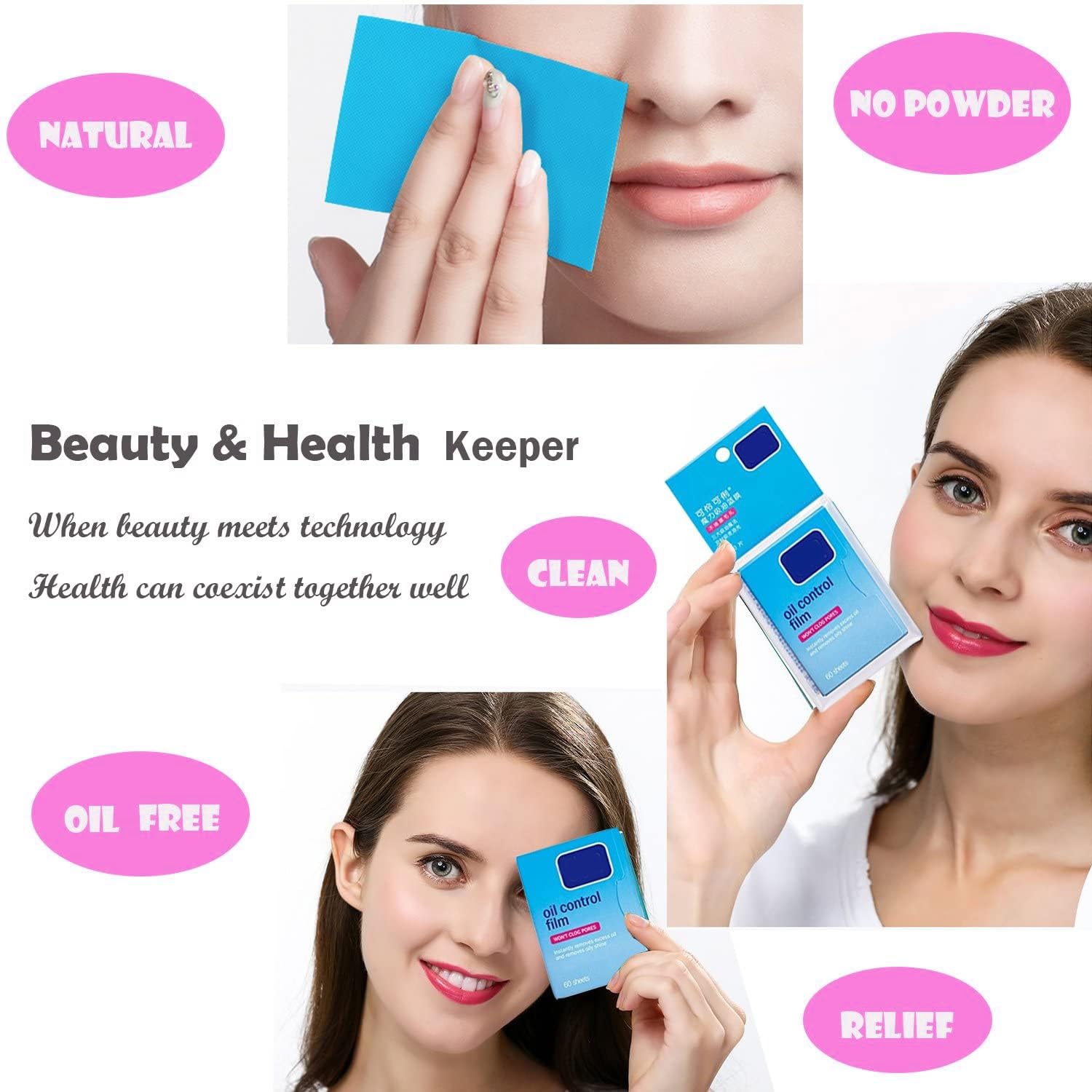 COMFYTOUCH sheets being dabbed to absorb oil without disturbing makeup.