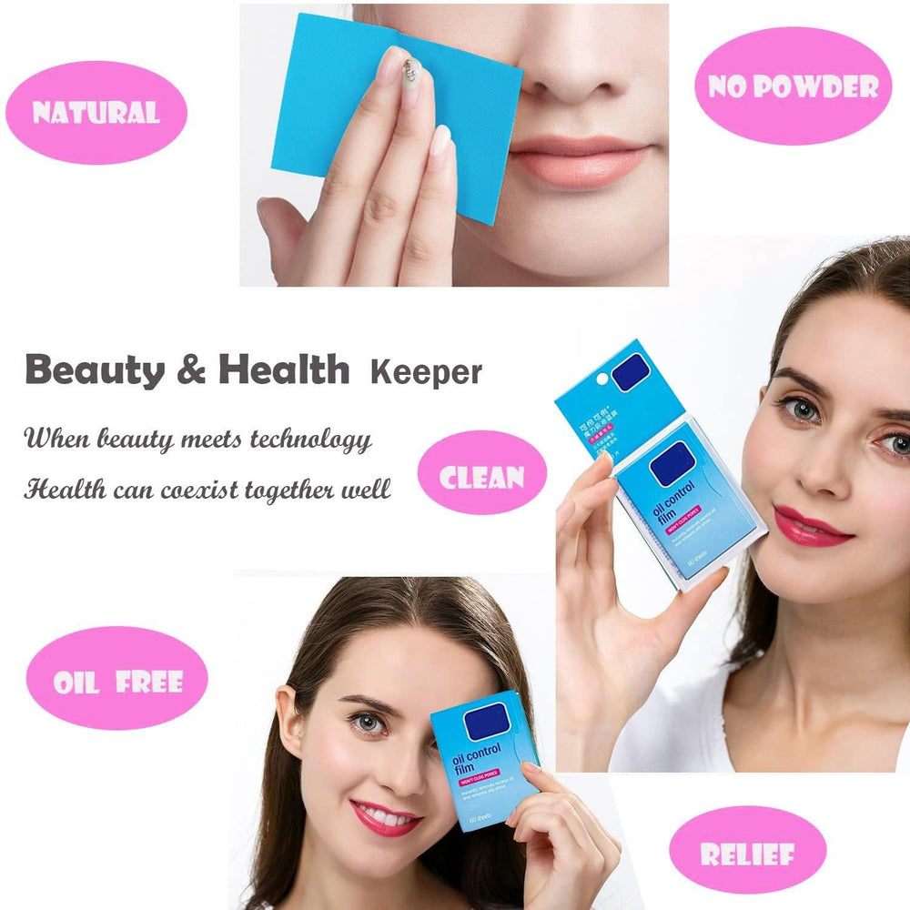 COMFYTOUCH sheets being dabbed to absorb oil without disturbing makeup.
