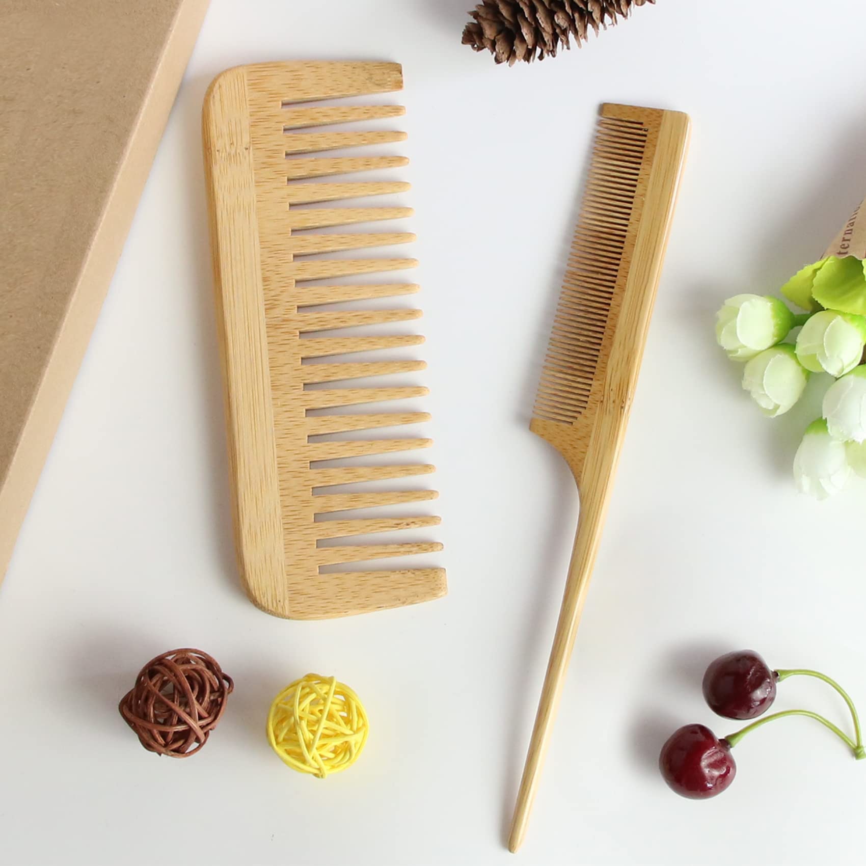 Combetter bamboo brush with air cushion for comfortable brushing