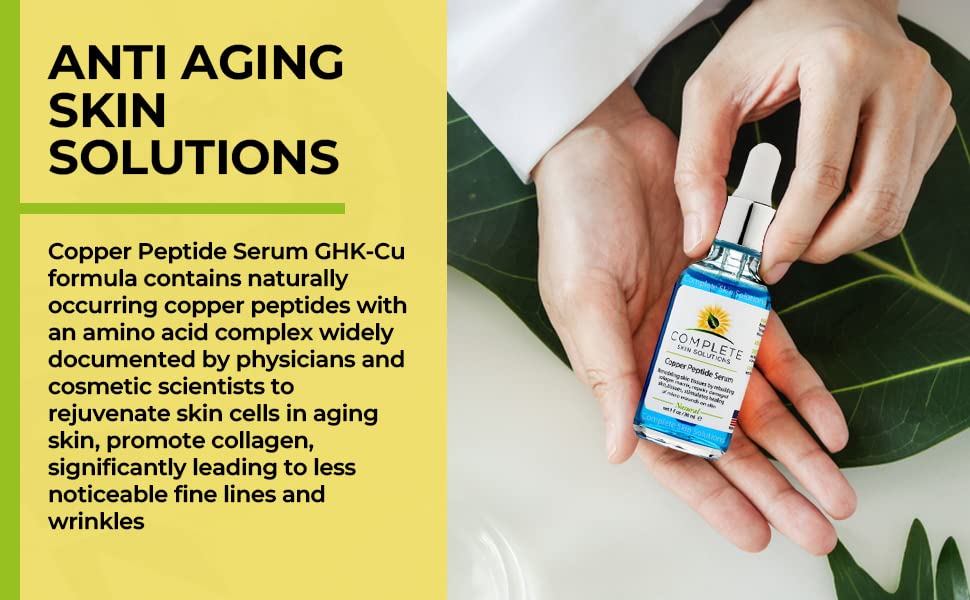 Complete Skin Solutions Copper Peptide Serum hydration details for plump skin
