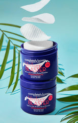 Completely Bare Witch Hazel exfoliating pads gently cleanse and calm irritated skin.