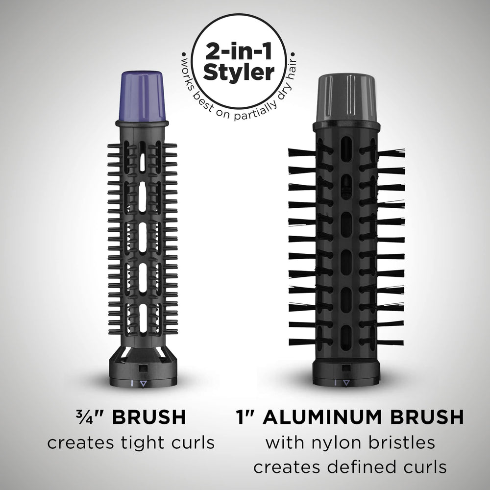 Close-up of the 1-inch aluminum barrel delivering smooth heat for defined curls.