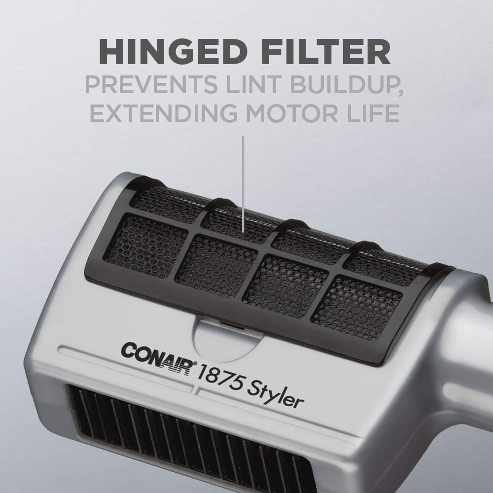 1875 watts of power in the Conair 3-in-1 styling dryer for fast drying