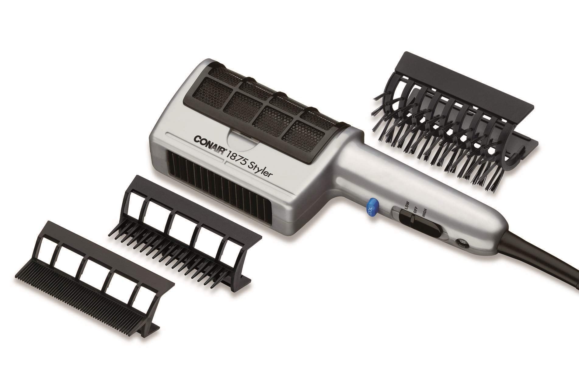 Conair 3-in-1 styling dryer with bristle brush attachment for volume and smooth waves