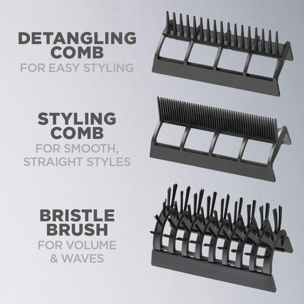 Conair 3-in-1 styling dryer with detangling comb attachment for easy detangling