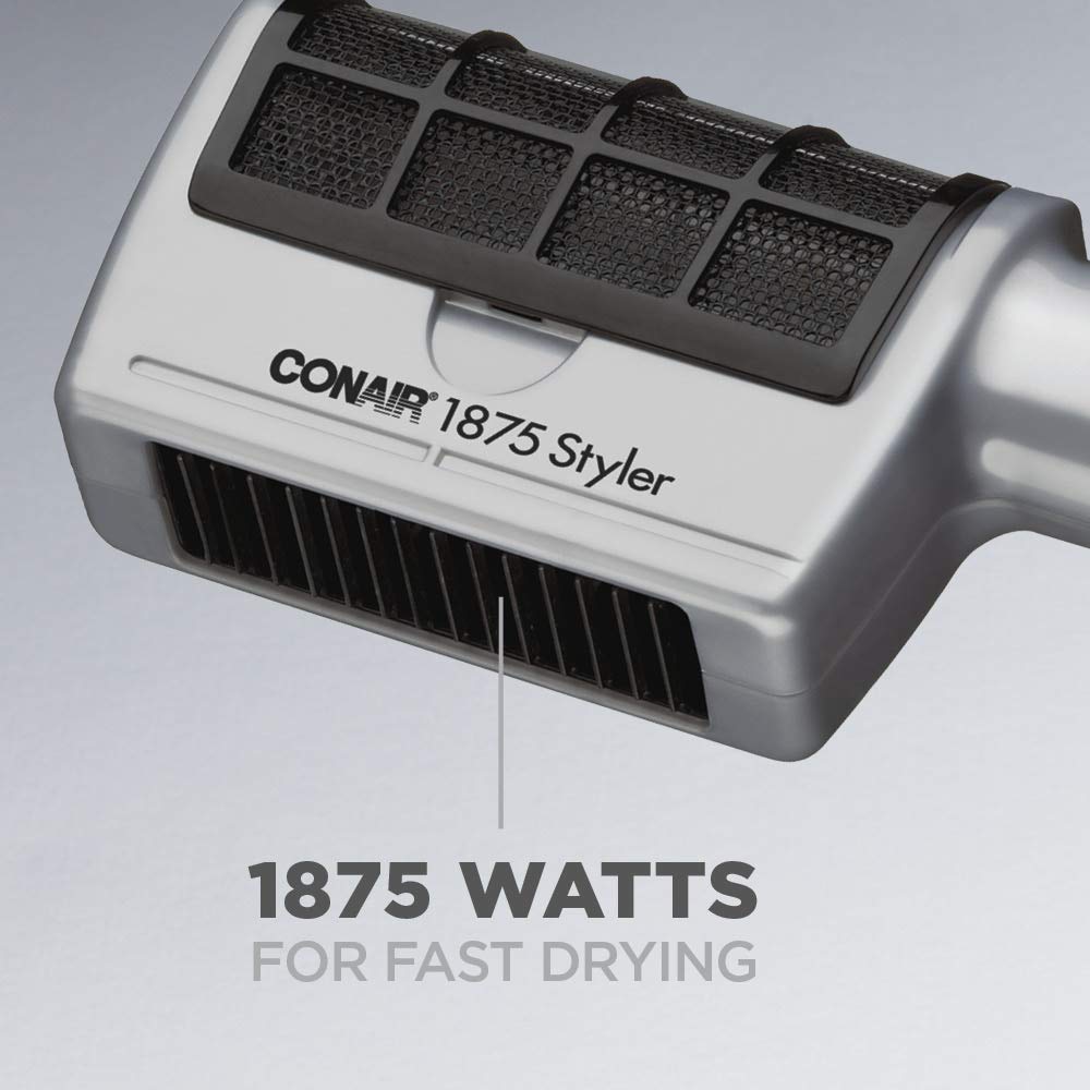 Dual voltage design of Conair 3-in-1 styling dryer for worldwide use