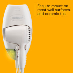 Conair hair dryer with 6-foot coil cord offers flexibility.