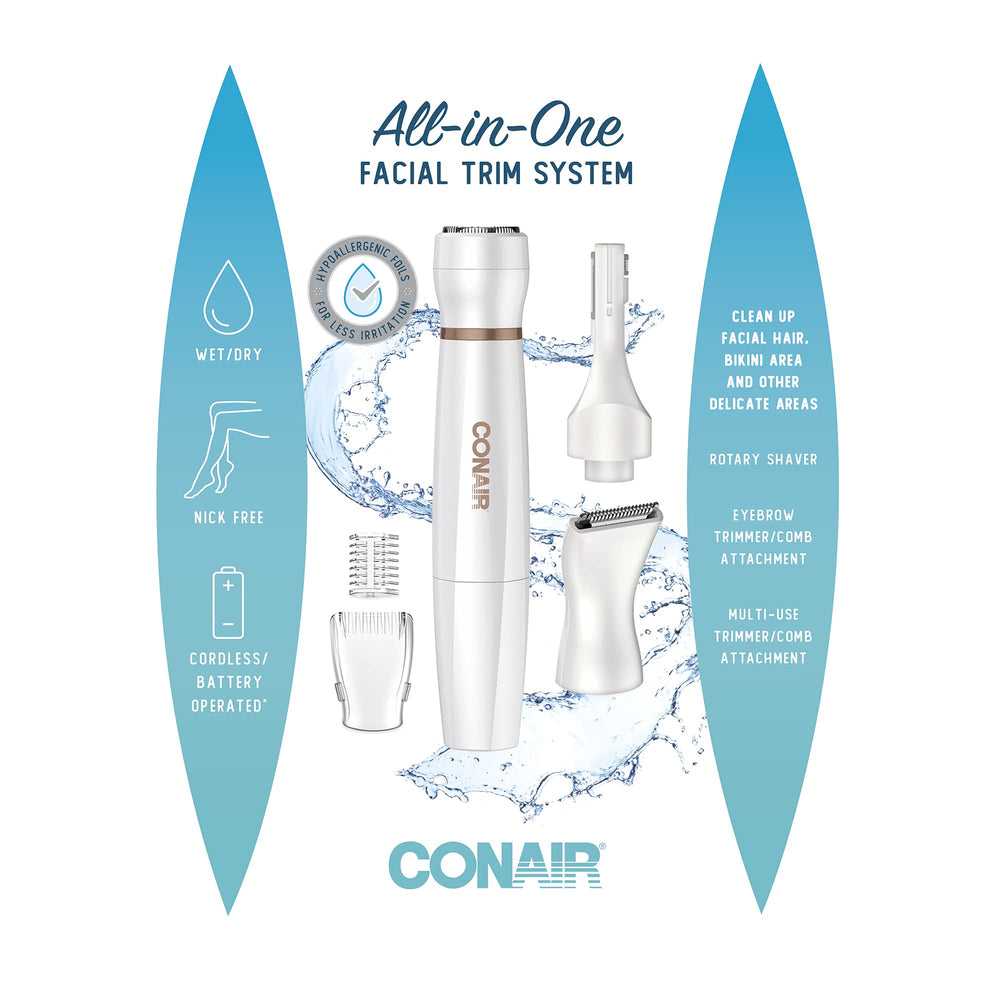 Conair All-In-1 wet/dry use for in-shower grooming.