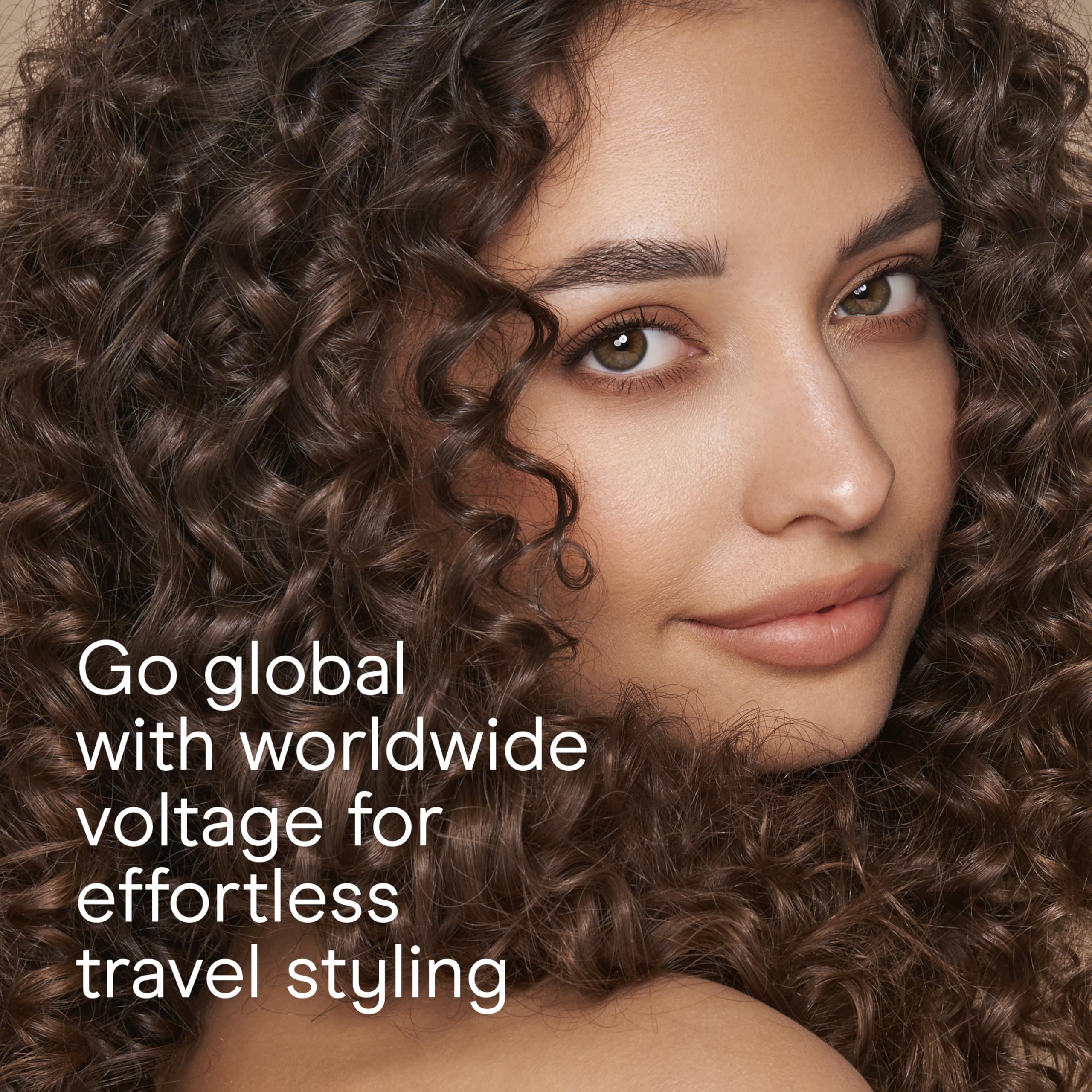 Bonus claw clip shown for quick hair sectioning and even curls.