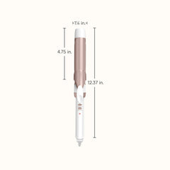 Cool tip supports safe handling during styling on the Conair curling iron