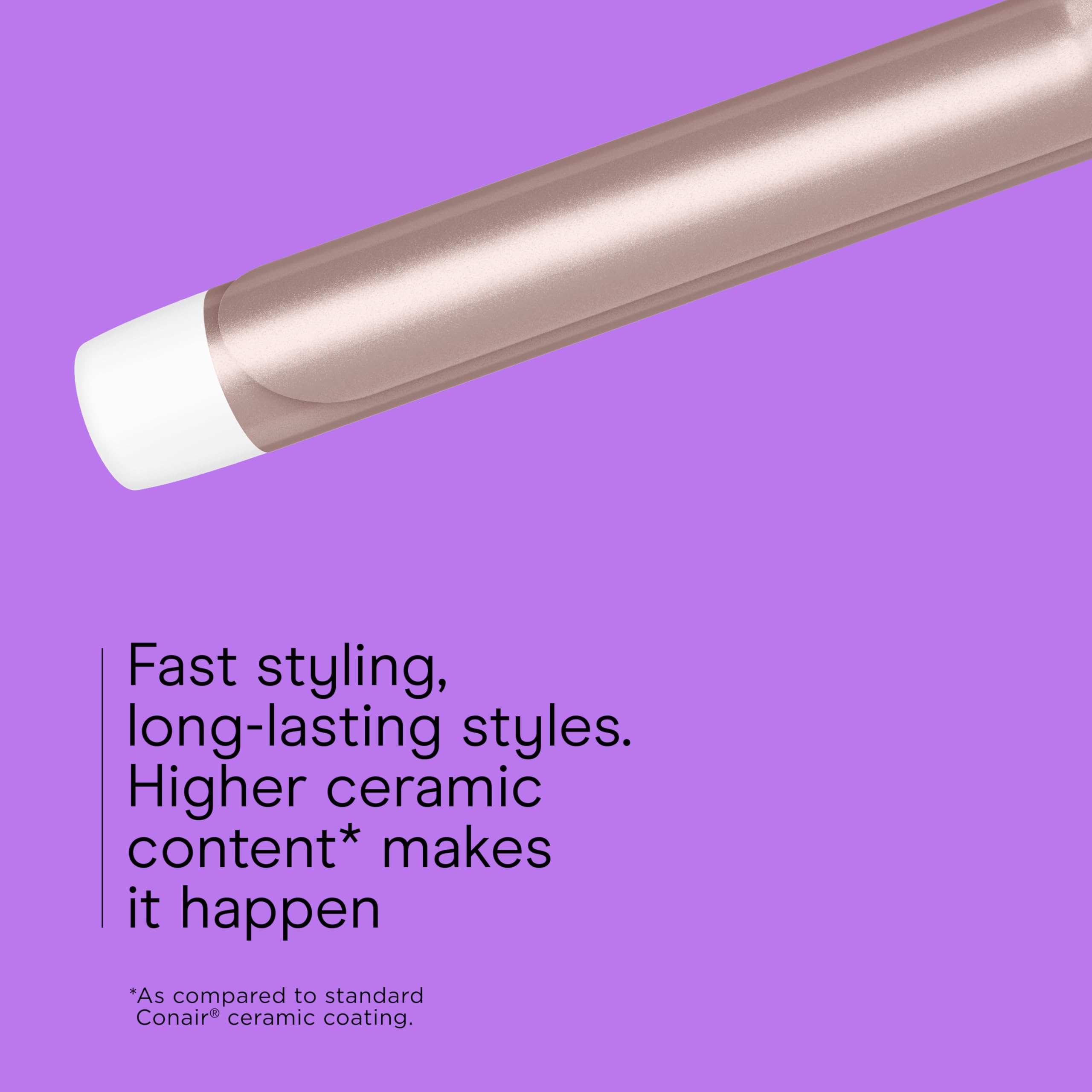 Conair cool-tip safety keeps fingers away from heat during styling.