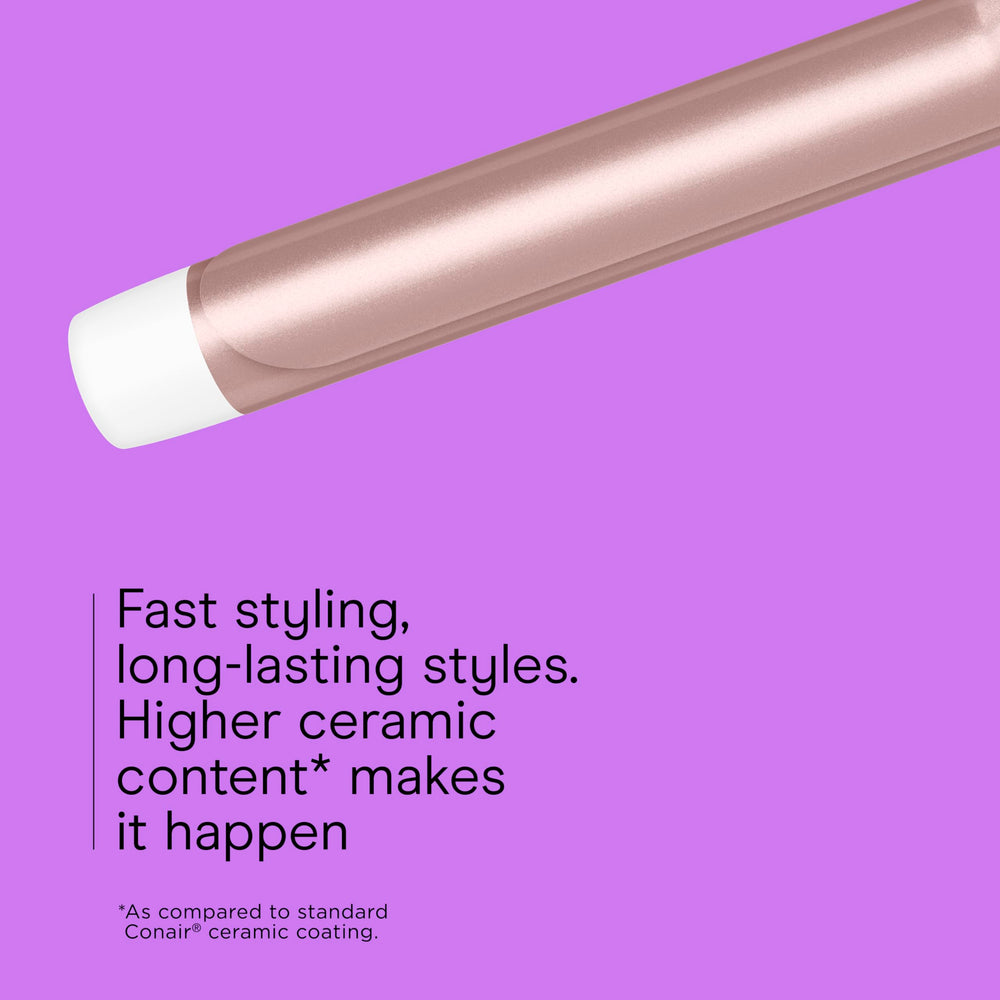 Conair cool-tip safety keeps fingers away from heat during styling.