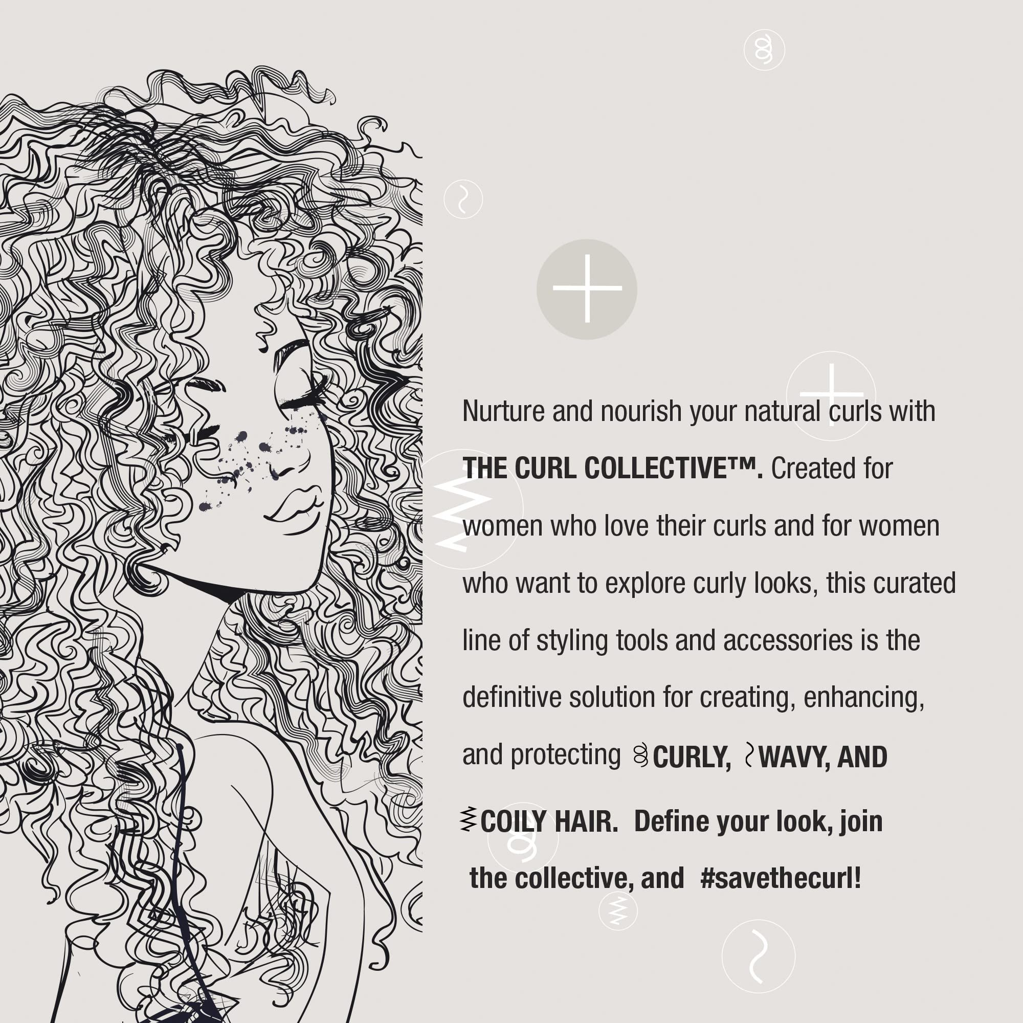 Conair Curl Collective ceramic pressing comb minimizes heat damage with ceramic technology during styling.