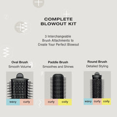 Conair Curl Collective paddle brush with vented cushion for shine on curls