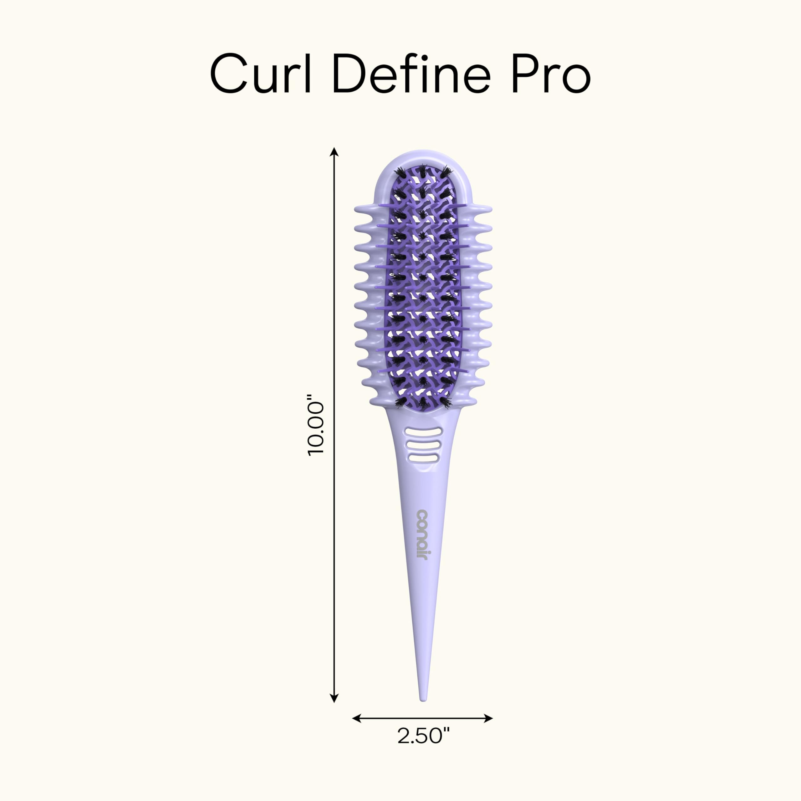 Conair Curl Define Pro brush travel-friendly design fits in a makeup bag