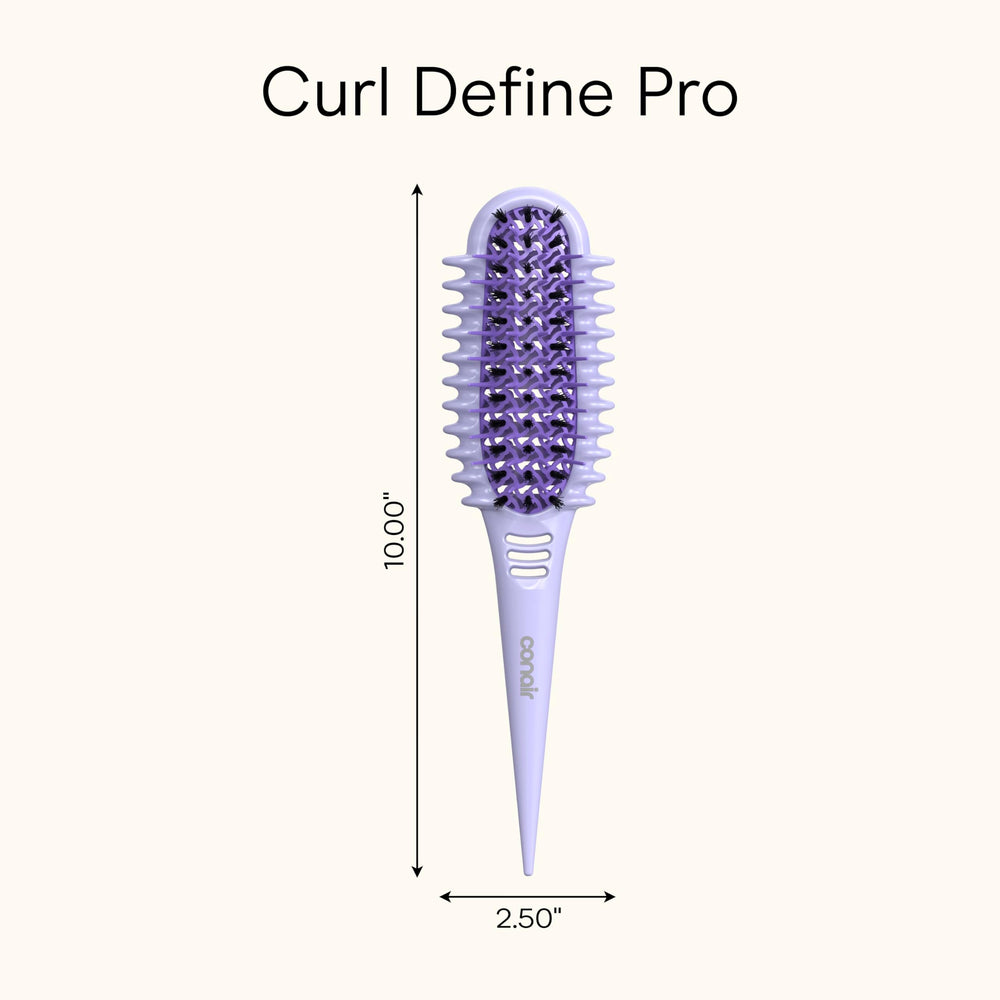 Conair Curl Define Pro brush travel-friendly design fits in a makeup bag