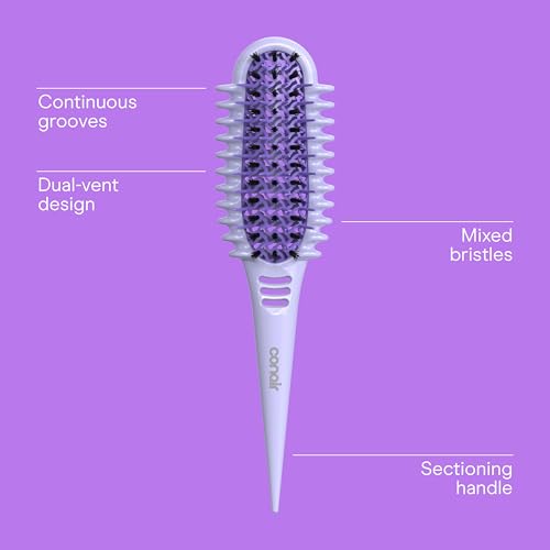 Conair Curl Define Pro brush used on wet hair for fast, frizz-free styling