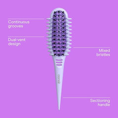 Conair Curl Define Pro brush used on wet hair for fast, frizz-free styling