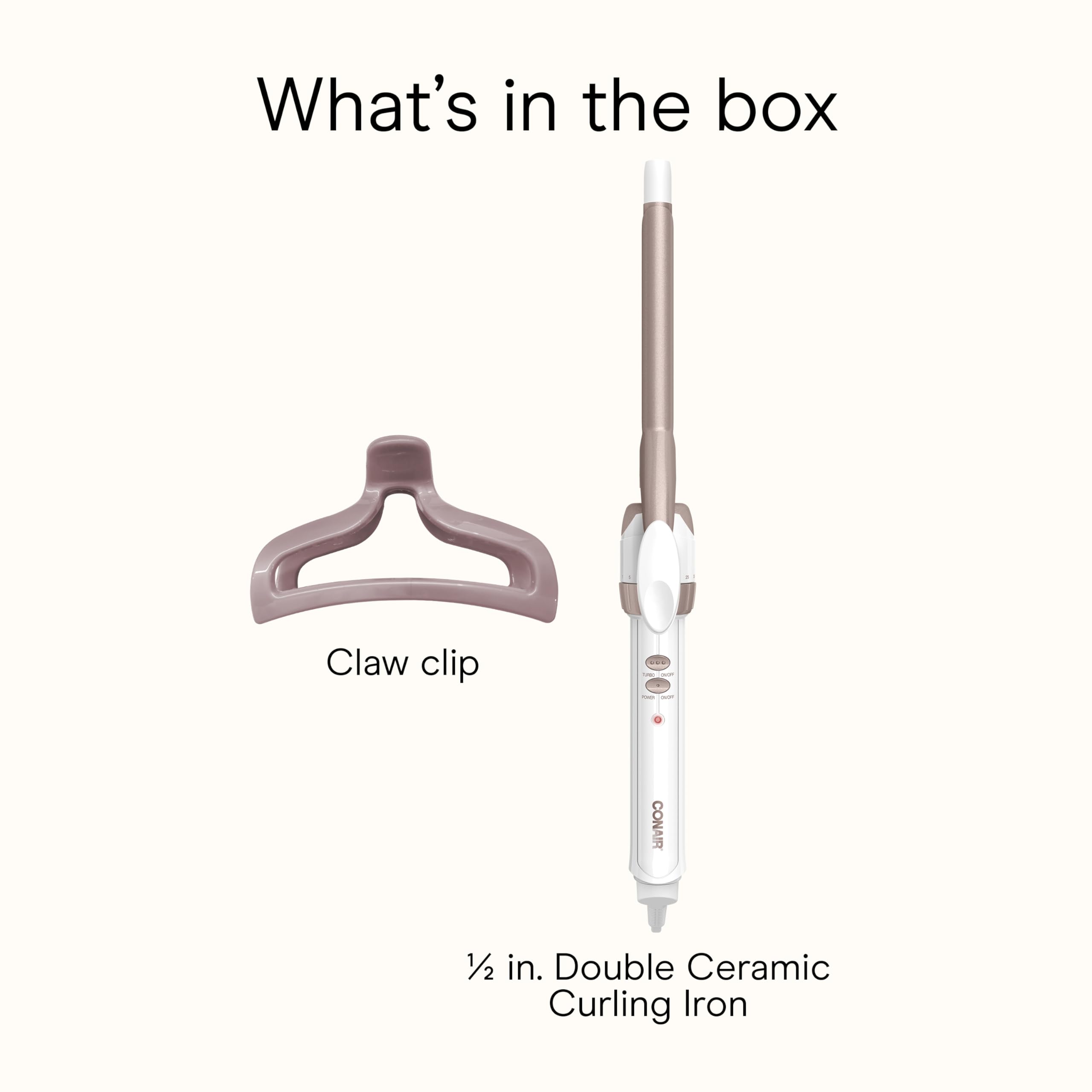Travel-ready Conair curling iron setup suitable for on-the-go styling.